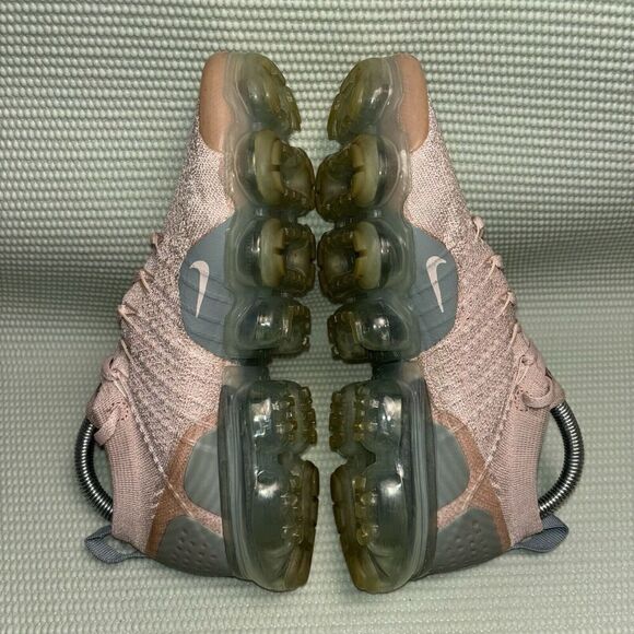 Nike Air Vapormax Flyknit 2 Shoes Womens Size 7.5 942843-203 Rose Gold Bio Beige - Picture 5 of 9